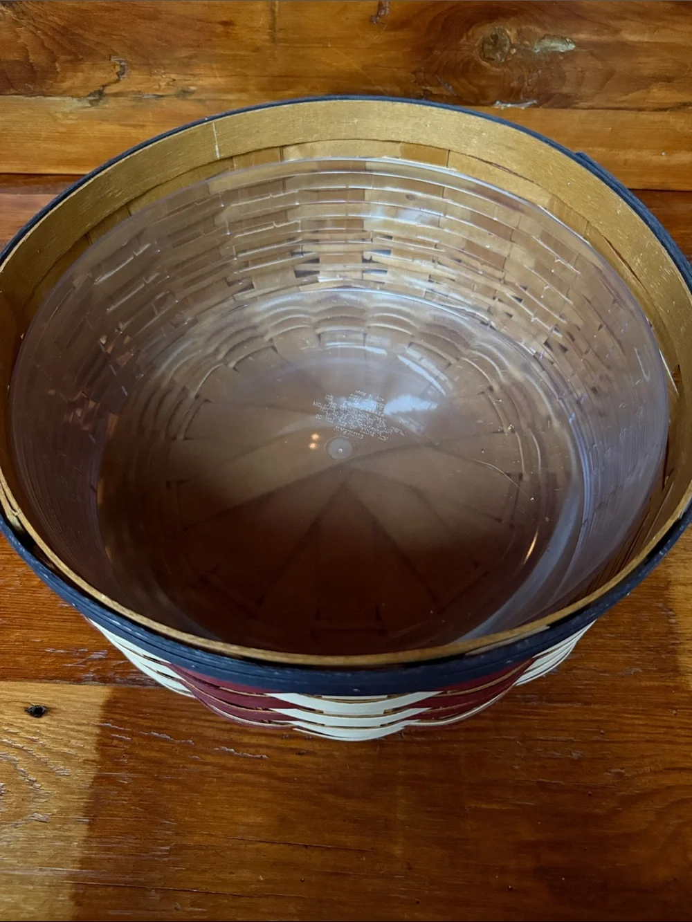 Longaberger Americana Red, Cream & Blue Decorative Hand Woven Basket